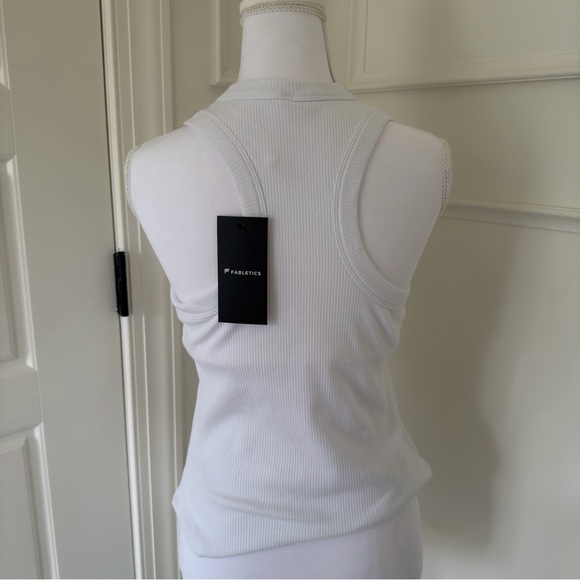 Fabletics High Neck Rib Built-In Bra Tank - Picture 5 of 7